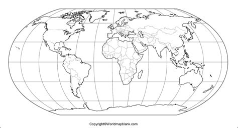 Blank Map Of The World For Mapping London Top Attractions Map
