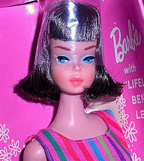 Vintage 1966 Brunette Lifelike Bendable Leg Lh American Girl Barbie