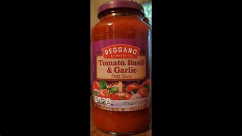 Reggano Sauces Tomato Basil And Garlic Pasta Sauce Review Youtube