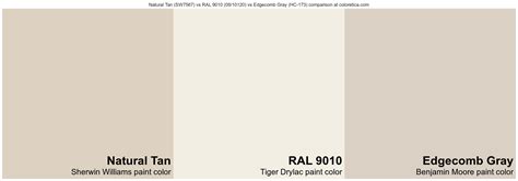 Sherwin Williams Natural Tan SW7567 Vs Tiger Drylac RAL 9010 09