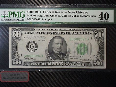 1934 500 Chicago District Frn Five Hundred Dollar Bill Fr 2201