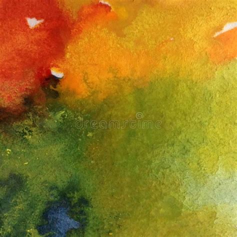 Watercolor Abstract Bright Colorful Textural Background Handmade