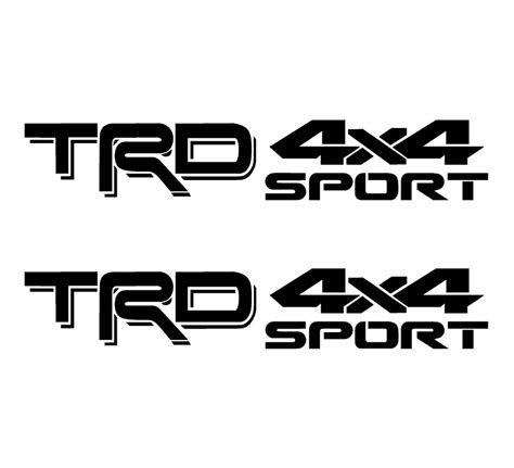 Trd 4x4 Sport Set Of 2 Decal Toyota Tacoma Tundra Sticker Etsy