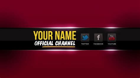 Red Youtube Banner Template Elegant Free Youtube Banner Template Psd