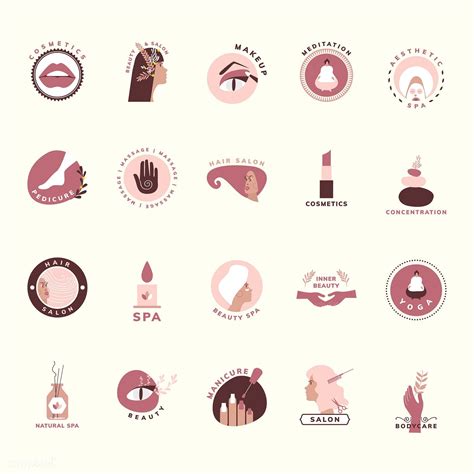 Set Of Beauty And Cosmetics Icons Free Image By Peera