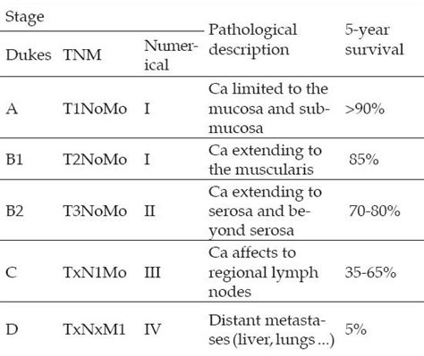 TNM Staging Of Colorectal Cancer