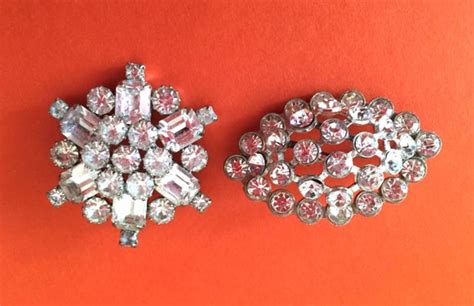 Items Similar To Vintage Lot Of 2 Rhinestone Pins Brooches On Etsy