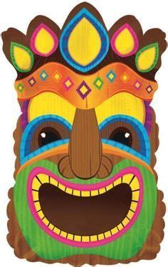 Glue the large rectangular piece on first to cover the tube. Image result for tiki totem clip art | Luau theme party ...