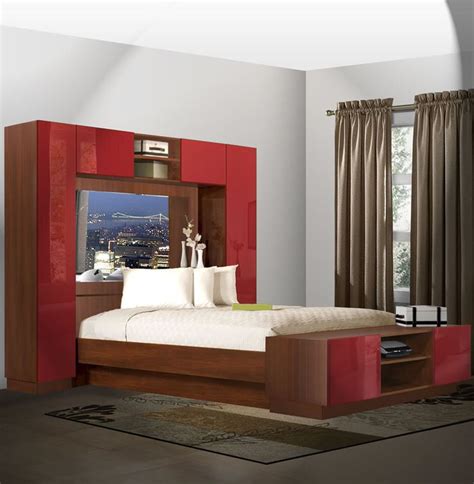 Bedroom furniture & bedroom sets. Chilton Pier Wall Bed with Mirrored Headboard | Wall bed ...