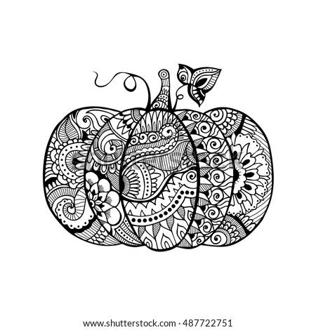 Halloween Zentangle Coloring Pages Coloring Pages