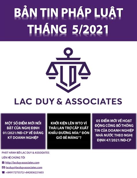 Bản Tin Pháp Luật Lac Duy Associates Law Firm
