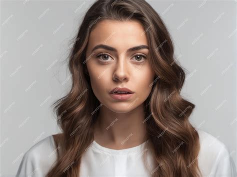 Premium Ai Image Attractive Shocked And Scared Young Woman Standing