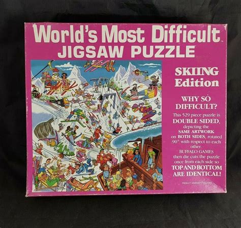 1991 Buffalo Games Worlds Most Difficult Jigsaw Puzzle Skiing Edition