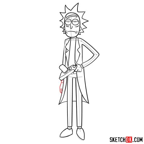 Learn How To Draw Rick From Rick And Morty Rick And Morty Step By B52
