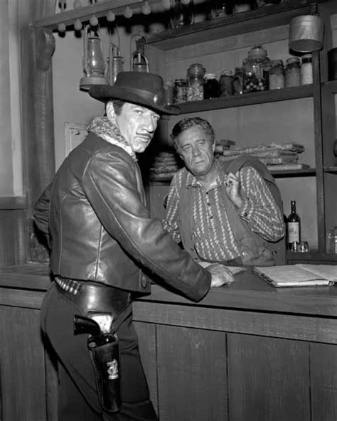 Have Gun Will Travel Richard Boone In Leather Jacket Standing At Bar