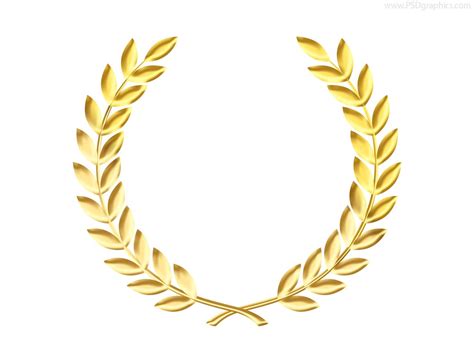 Download Gold laurel wreath medal template (PSD) | PSDGraphics ...