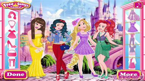 Disney Princess Modern Look ♥ Disney Princesses Dress Up Game Youtube