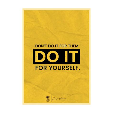 Do It For Yourself Poster Print Jaya Kishori Merchandise