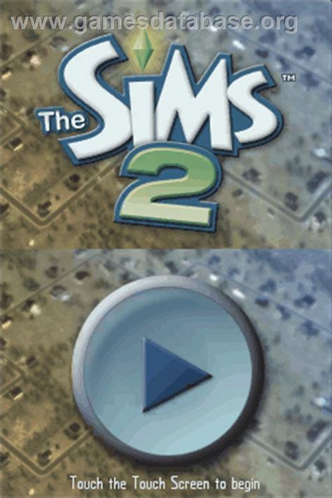 Sims 2 Nintendo Ds Artwork Title Screen