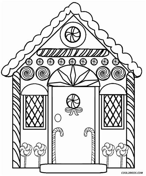 Christmas House Coloring Pages At Free Printable