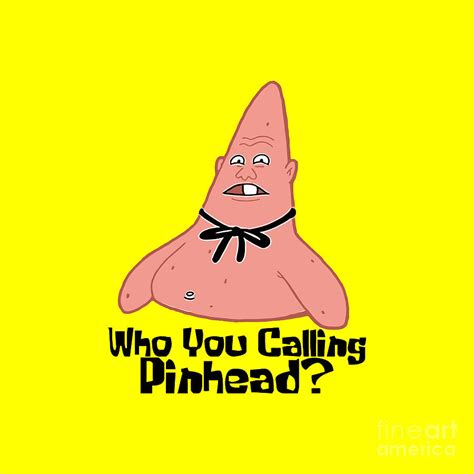 Patrick Star Who You Callin Pinhead