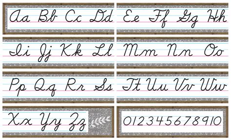 Cursive Alphabet Chart Printable Minimalist Blank Printable