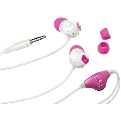 Hello Kitty Earbuds With In Line Volume Control Hello Kitty Headphones Earbuds Earbud Headphones