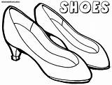 Coloring Shoes Shoe Sandal Template Whitesbelfast sketch template