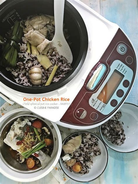One Pot Chicken Rice Using Tefal Advanced Rice Cooker Rk8115 One Pot
