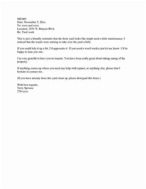 30 sample letter to tenant example document template