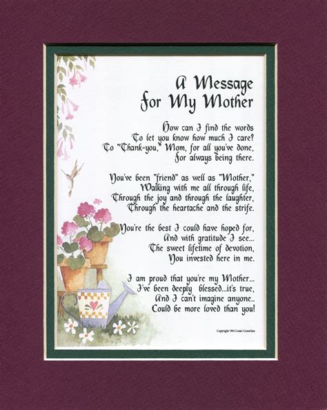 Maybe you would like to learn more about one of these? A Message for My Mother | 30th wedding anniversary gift ...