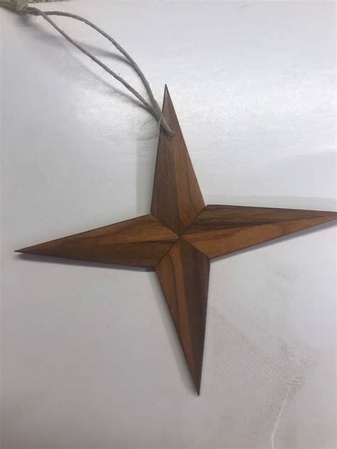 Wood Star Ornament Etsy