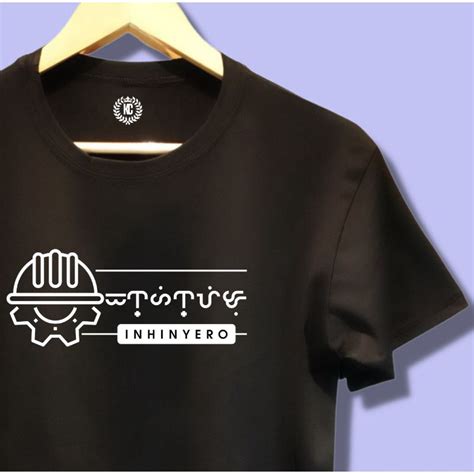 Inhinyero Icon Alibata Baybayin Minimalist Design T Shirt Unisex