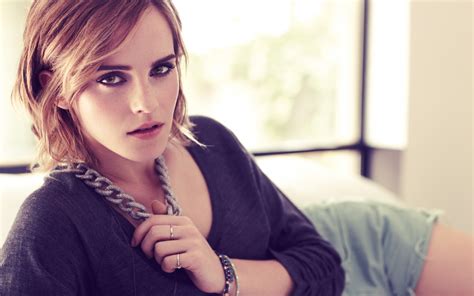 Descargar fondos de pantalla Emma Watson retrato sesión de fotos la