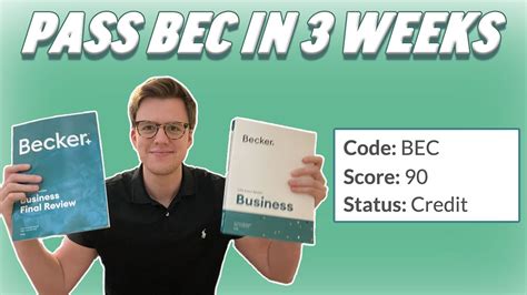 How To Pass The Bec Cpa Exam In 3 Weeks With Becker 2023 First Try
