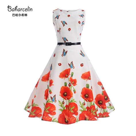 Baharcelin Vestidos New Summer Dress Sleeveless Vintage Floral Printed Butterfly Women Girl One