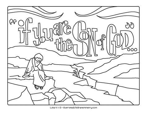 Jesus Tempted In The Desert Coloring Page Coloring Pages