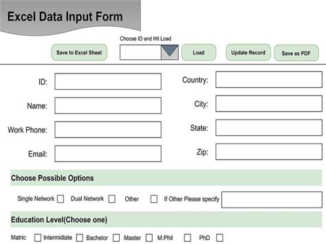 Professional Data Capturing Form In Excel Vba Upwork