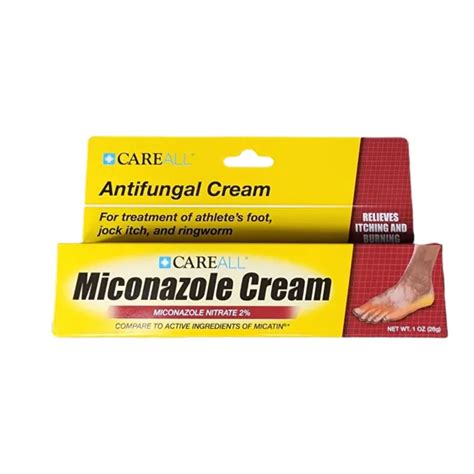 Careall Miconazole Cream Antifungal Nitrate 2 Itching Ringworm 1 Oz