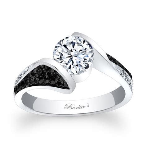 Barkevs Black Diamond Engagement Ring 7871lbk
