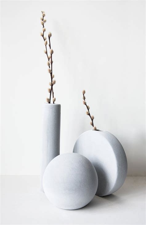 Tall Geometric Vase Ceramic Set Of Home Decor Objects Bud Vase Etsy