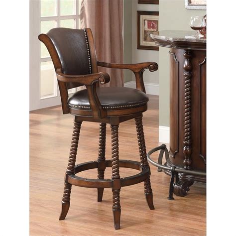 Coaster Traditional 29 Bar Stool In Cherry Set Of 2 Ebay