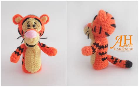 Crochet finger puppet TIGGER Small Crochet Gifts, Crochet For Kids