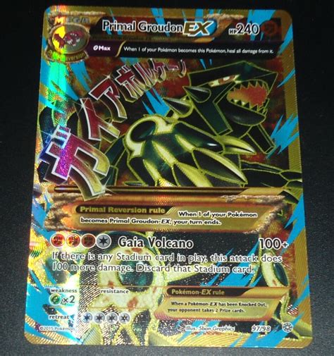 Following on from the inception of mega evolutions in pokémon x & pokémon y, pokémon omega ruby & alpha sapphire continue this new feature by introducing several new mega evolutions. MEGA M Primal Groudon EX 97/98 XY Ancient Origins MINT Holo Pokemon Card | eBay