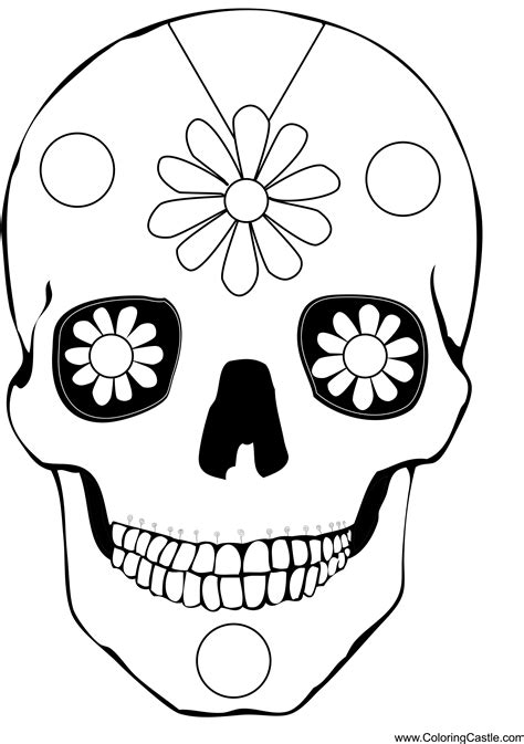 Calavera Outline Skull Coloring Pages Heart Coloring Pages Drawing