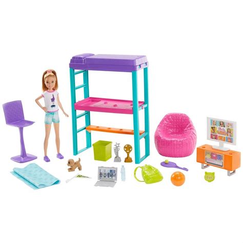 Barbie Team Stacie Doll And Bedroom Furnituretelevisionlaptopsports
