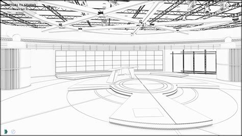 Virtual Tv Studio Sets Collection Vol 14 4 Pcs Design 3d Model