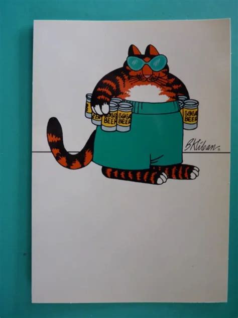 Vintage 1984 B Kliban Cat Greeting Card Happy Birthday You Party