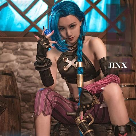 Arcane Jinx Cosplay Costume Women Sexy Suit Game Lol Jinx Etsy Uk