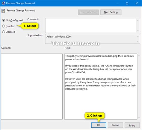 How To Remove Change A Password From Ctrl Alt Del Screen In Windows